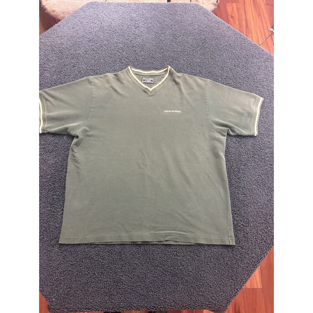 Vintage Abercrombie & Fitch Embroidered Logo Polo Size XL Green